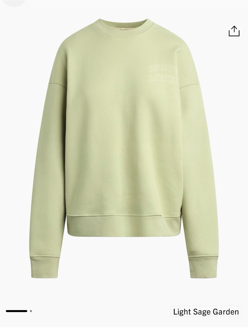 Favorite Daughter Light Sage Garden Crewneck Sweatshirt
